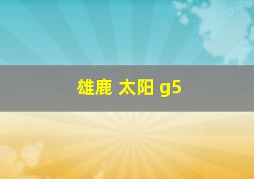 雄鹿 太阳 g5